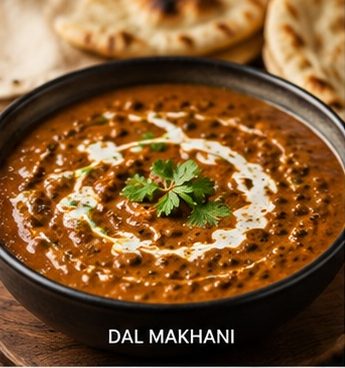 Dal makhani, slow-cooked black lentils
